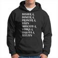 Holiday Cheer Gifts Reindeer And Alcohol Names Hoodie
