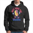 Hot Dog Im Just Here For The Wieners Funny Fourth Of July Hoodie