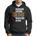 Husband Father King Blessed Man Afro Hoodie