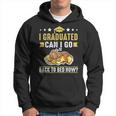 I Graduated Can I Go Back To Bed Now Funny Graduation Dog Hoodie