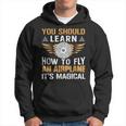 Learn How To Fly An Airplane Pilot Aviation Graphic Hoodie