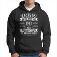 Legends Born In 1981 42Nd Birthday 42 Years Old Bday Men Hoodie