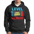 Level 2Nd Grade Unlocked Back To School First Day Boy Girl Hoodie