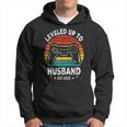 Leveled Up To Husband Est 2023 Newly Married Bachelor Party Hoodie