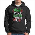 Most Likely To Shoot The Reindeer Holiday Christmas Hoodie
