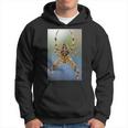 Long-Legged Spider In Webbing Scary Insect Colorful Hoodie