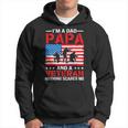 Mens Im A Dad Papa And A Veteran For Dad Fathers Day Grandpa 22 Hoodie