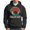 Never Underestimate An Old Man With A Drum Set Funny Drummer Gift For Mens Hoodie
