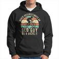 Never Underestimate Funny Cycling Gift For Mens Cycling Funny Gifts Hoodie