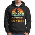Never Underestimate Funny Quote An Old Man On A Bicycle Retr Hoodie