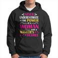 Never Underestimate Power Of A Woman With A Masters Degree Hoodie