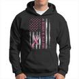 In October We Wear Pink Pink Ribbon Flag Breast Cancer Hoodie