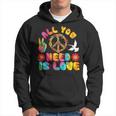 Peace Sign Love 60S 70S 80S Costume Hippie Retro Halloween Hoodie