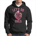Pink Cowboy Hat Boots Lets Go Girls Western Cowgirls Hoodie