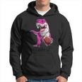 Pink Dinosaur Football Boys Pink Out Breast Cancer Hoodie