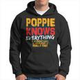 Poppie Knows Everything Funny Poppie Fathers Day Gifts Gift For Mens Hoodie