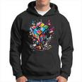 Puzzle Cube Exploding Speed Cubing 80S Youth Vintage Math Hoodie