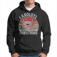 Retro I Axolotl Questions Cute Axolotl Hoodie