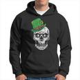 Scary St Patricks Day Skull With Lucky Leprechaun Hat Hoodie