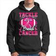 Tackle Breast Cancer Warrior Ribbon Football Support Hoodie
