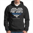 Thin Blue Line Heart Fort Worth Police Officer Texas Cops Tx Hoodie