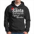 This Santa Can Be Bribed With Cigars & Bourbon Xmas Cigars Funny Gifts Hoodie