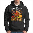 Time To Get Basted Cool Turkey Thanksgiving Drinking Hoodie