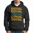 Vintage Duval County Florida Retro Duval Teal And Gold Hoodie