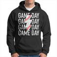 Vintage Game Day Fathers Day Lightning Bolt Baseball Sport Hoodie
