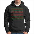 Xmas Ugly Christmas Sweater I'd Rather Be Gaming Hoodie