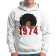 Black Queen Born In 1974 46Th Yrs Old Awesome Birthday Hoodie