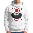 Cute Monster Face Scary Eyeball & Mouth Funny Red Monster Hoodie