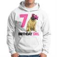 Funny 7Th Birthday Girl Pug Birthday Party Gift Gifts For Pug Lovers Funny Gifts Hoodie