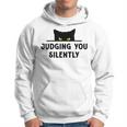 Funny Black Cat Judging You Silently Animal Pet Lover Hoodie