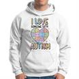 I Love Someone With Autism Kids Heart Puzzle Colorful Kids Hoodie