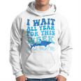 I Wait All Year For This Week - Funny Marine Shark Lover Hoodie