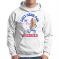 Im Just Here For The Wieners Funny Fourth Of July Hot Dog Hoodie
