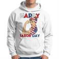 Labor Day Rosie The Riveter American Flag Woman Usa Hoodie