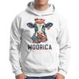 Moorica Cow July 4 American Flag Usa Farmer Funny Cattle Hoodie