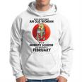Never Underestimate An Old Woman Mobility Scooter February Old Woman Funny Gifts Hoodie