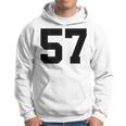 Number 57 Print On Back Only Cotton Team Jersey Hoodie