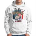 Oh My Stars Highland Cow Heifer Cow Girls 4Th Of July Hoodie