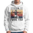 Steal I Dare You Funny Catcher Vintage Baseball Player Lover Baseball Funny Gifts Hoodie