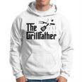 Vintage The Grillfather Funny Dad Bbq Grill Fathers Day Hoodie