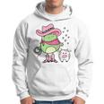 Western Cowgirl Hat Boots Cottagecore Frog Cow - Pink Gifts For Frog Lovers Funny Gifts Hoodie