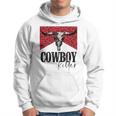 Western Cowgirl Leopard Punchy Cowboy Killers Bull Horn Hoodie