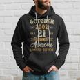 21 Years Old Decoration October 2002 21St Birthday Hoodie Gifts for Him