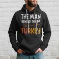2Nd Pregnancy Announcement Thanksgiving Dad Turkey Baby 2023 Hoodie Gifts for Him