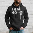 Im 41 Years Old Funny Skeleton Middle Finger 41St Birthday Hoodie Gifts for Him
