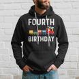 4Th Birthday Train Theme Party Toddler Boys Kids 4 Year Old Hoodie Gifts for Him